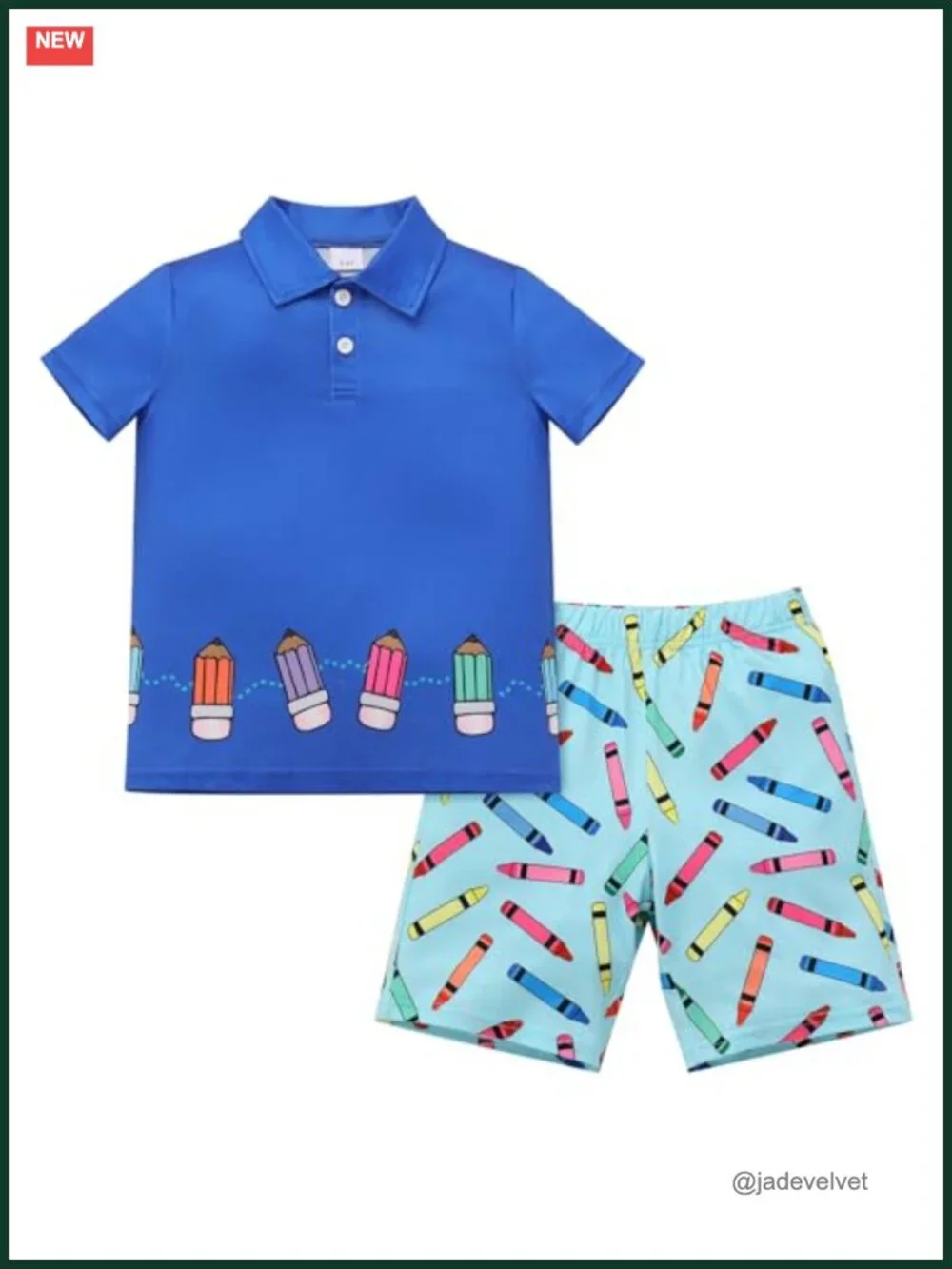 Kids Boys 2-Piece Set Short Sleeve Tee & Gingham Shorts